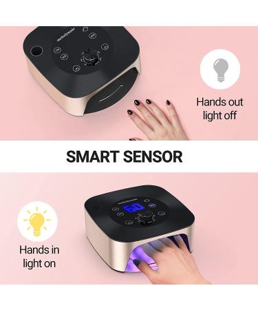 MelodySusie Professional 2-in-1 Nail Drill & Lamp - 30000 RPM, 60W Dryer for Acrylic, Gel & Poly Nails - Salon Quality at Home (Gold) - Buy Online on GoSupps.com