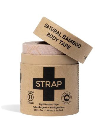 STRAP Natural Bamboo Body Tape - Biodegradable Sports Body Tape - 1 ct Pack of 1 Natural Bamboo