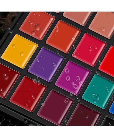Skrskr Lip Palette - 25 Colors of Long-Lasting Waterproof Matte Lipstick for Women | Perfect Gift for Birthdays Christmas Mother's Day & Valentine's Day - Buy Online on GoSupps.com