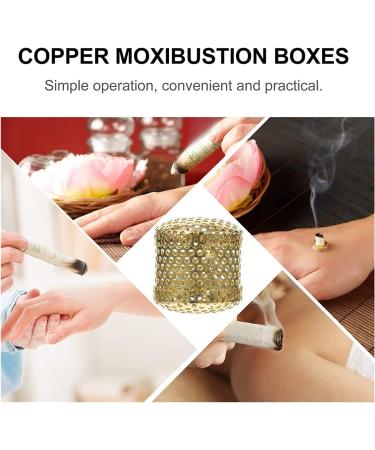 FARUTA Copper Moxa Box for Moxibustion Therapy | Portable Moxa Stick Cans | 10pcs Anti-Ash Net - Buy Internationally - Buy Online on GoSupps.com