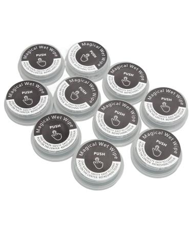 Press Wipe Individual Disposable Mini Compressed Wet Wipe 10 Pcs for Outdoor