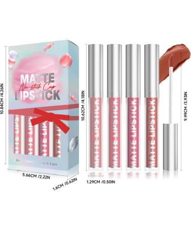 Tinted Lip Gloss Makeup | Velvety Non-Slip Liquid Gloss - Moisturizing Lipstick Kit Makeup for Travel and On-the-Go - Buy Online on GoSupps.com