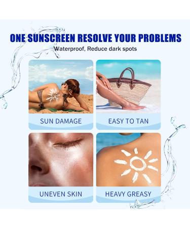 Face Sunscreen SPF 50 Face Sunscreens Suncream Factor 50 Face Face SPF 50 Ultra-Light Texture for Acne-Prone Skin Non Greasy Waterproof Broad Spectrum UVA/UVB Protection Sun Creen - Buy Online on GoSupps.com