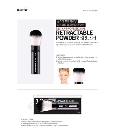 Silstar Professional Retractable Face Powder Brush | SPB010 | Made in Korea - Buy Online on GoSupps.com