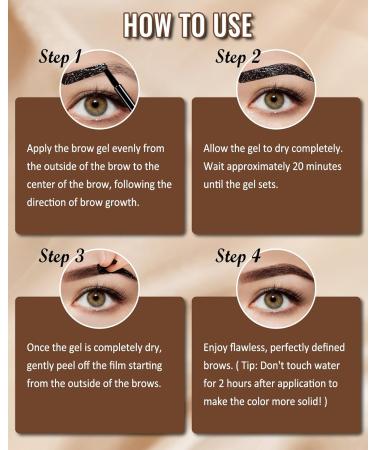  Lestpola Peel Off Eyebrow Tattoo Gel Grey Brown Peel Off Waterproof Durable Transfer Resistant 3 Day Wear Removable for Women 03 - Buy Online on GoSupps.com