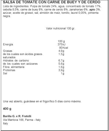Barilla Bolognese Sauce 400g - Buy Online on GoSupps.com
