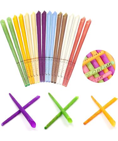16 Piece Beeswax Ear Candles Set for Ear Wax Removal - Cleaning Ear Candles with 6 Protective Pans (8 Colors) - International Shipping Available - Buy Online on GoSupps.com