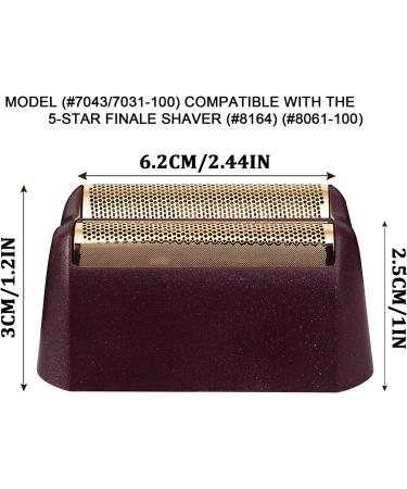Professional 5-Star Final Razor Replacement Foil & Cutting Beam - Compatible with 7031-100 & 7043-100 - Super Close Shaving Heads (2PC Red+Gold) - International Shipping Available - Buy Online on GoSupps.com