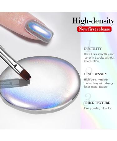 Born Pretty Metallic Painting Gel - Holographic Silver 3D Nail Art Polish | Glossy Soak Off DIY Manicure - Buy Online on GoSupps.com