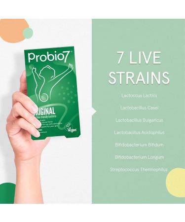 Probio7 Original | Vegan | 7 Live Strains | 4 Billion CFU + Natural Fibre | Digestive Health Supplement (40 Capsules) - Buy Online on GoSupps.com