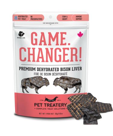 The Granville Island Pet Treatery Bison Liver Treats | Dehydrated Pet Food Treats for Dogs & Cat (80g) Freeze Dried Food Bites | Single Ingredient to Maintain Nutrients Vitamins and Healthy Oils Bison Liver 80 g (Pack of 1)