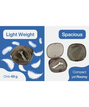 Transparent Aligner Case with Vent Holes | Brush & Magnetic Closure for Invisalign Retainers Night Guards & Dentures - International Shipping Available - Buy Online on GoSupps.com