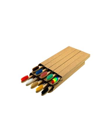 Eco-Friendly Bamboo Toothbrush Pack of 10 | Biodegradable BPA-Free | Sustainable Oral Care - Buy Online on GoSupps.com