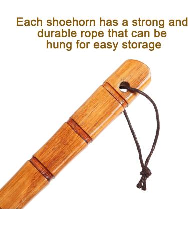2 Pack Premium Wooden Shoe Horns - 13 Long Handle, Durable Lazy Shoe Helper Spoons for Seniors, Kids, Pregnancy - Great Gift Idea for Men, Women, Father's Day - Buy Online on GoSupps.com