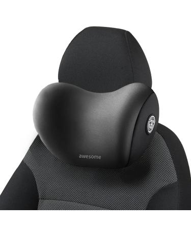 Auto-snack pillow car seat headrest made of memory foam with adjustable straps memory foam and breathable removable cover suitable for driving playing office seat (black) - Buy Online on GoSupps.com