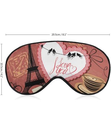 Vintage Paris Theme Sleeping Mask | Soft Adjustable Eye Cover | Light-Blocking Sleepmask for Men & Women - Buy Online on GoSupps.com
