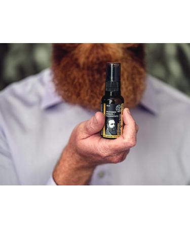Professor Fuzzworthy's Gentleman's Face & Beard Oil Serum - Natural Organic Grooming for Normal Curly Dry Hair & Sensitive Skin | Sulfate & Paraben Free - Buy Online on GoSupps.com