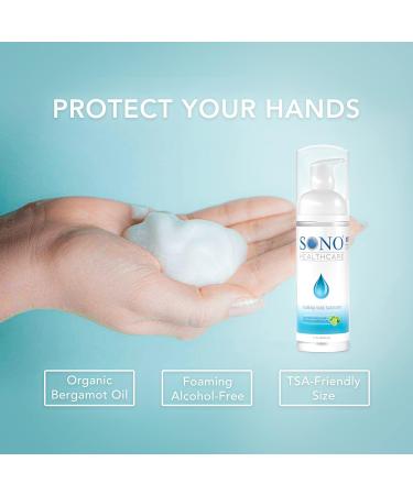 SONO TSA Approved Foaming Hand Sanitizer | Alcohol-Free | Travel Size with Refillable Bottle - Buy Online on GoSupps.com