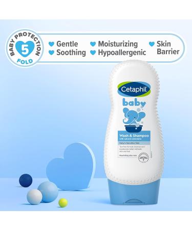 Cetaphil Baby Wash and Shampoo with Organic Calendula 7.8 oz - Gentle Shampoo and Body Wash for Baby's Sensitive Skin - Buy Online on GoSupps.com