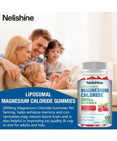 2 Pack Liposomal Magnesium Chioride Gummies 2000mg with Calcium Vitamin D3 B12 Zinc L-Theanine CoQ10 | Proprietary Blend for Stress Relief Heart & Muscle Immune Energy & Relaxation Support 60 Count (Pack of 2) - Buy Online on GoSupps.com