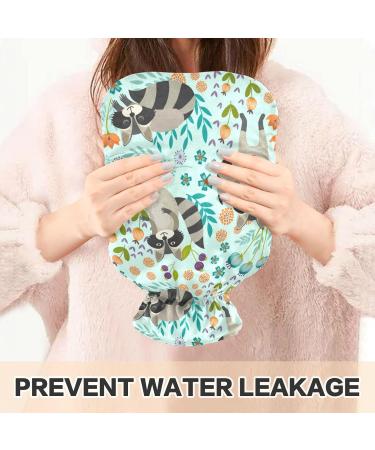 Naanle Cute Raccoon Heat Bottle with Cover | 1L Hot Water Bottle for Bed & Pain Relief | Heat & Cold Therapy - Buy Online on GoSupps.com