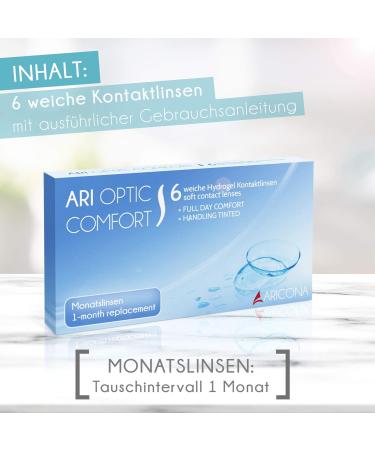 Aricona Monthly Soft Contact Lenses - 6 Pack | BC 8.6 mm | Dia 14.2 | -5.0 Diopters for Daily Use - Buy Online on GoSupps.com
