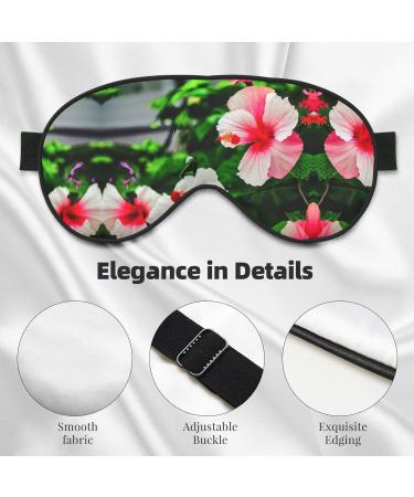 Hibiscus Flowers Print Double-Sided Eye Mask Soft and Light Blocking for Enhancing Sleep Quality - Buy Online on GoSupps.com