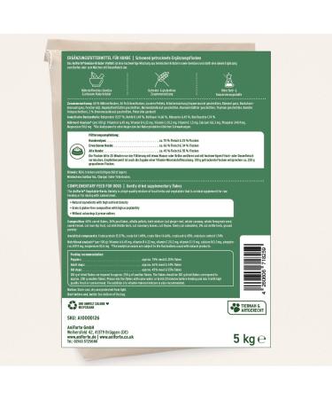 AniForte Barf Additive for Dogs - Vegetable Variety - 5 kg - Natural Product Barf Food Supplement Grain Free Gluten Free Flakes Without Artificial Additives 100% Natural Supplement - Buy Online on GoSupps.com