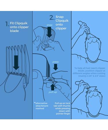 Clipquik Premium XL Clipper Guards Set - Extra Strong & Sturdy - 1.75 Inch, 1.5 Inch, 1.25 Inch (#14 #12 #10) - Fits Most Wahl Full Size Clippers - Buy Online on GoSupps.com
