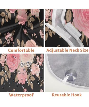 Roses Pattern Beard Bib Apron | Waterproof Hair Catcher for Men | Perfect Grooming Cloth & Gift Idea - Buy Online on GoSupps.com
