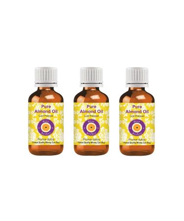 B07MQZFTZ8 Deve Herbes Pure Almond Oil Prunus dulcis 100 Natural Therapeutic Quality Cold Pressed Pack of Three 3 x 100 ml