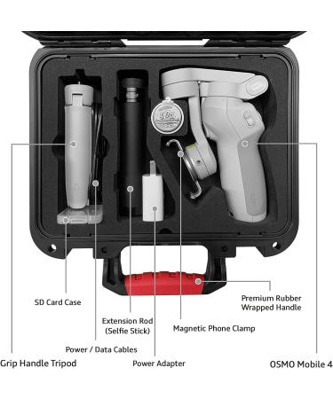 SYMIK P250-OM Waterproof Hard Case for DJI OSMO Mobile (OM5/OM4/OM3) | Professional Look, Military Grade Protection - Buy Online on GoSupps.com