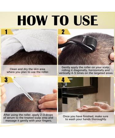 Hair Growth Serum & 0.25mm Microneedling Skin Scooter 2-in-1 Solution for Hair Loss Prevention & Scalp Care | Promote Hair Growth for Hair Beard & Eyebrows - Buy Online on GoSupps.com