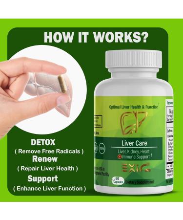 EXIR Liver Cleanse Herbal Supplement 60 Vegan Capsules with Saffron Chanca Piedra Tinospora & Eclipta Herbal Support for Liver Wellness Digestive Balance & Antioxidant Activity - Buy Online on GoSupps.com