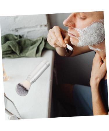Premium Hemoton Mens Shaving Brush - Soft Fur Beard & Mustache Brush for Men Travel-Friendly Metal Design Ideal for Perfect Shaves - Buy Online on GoSupps.com