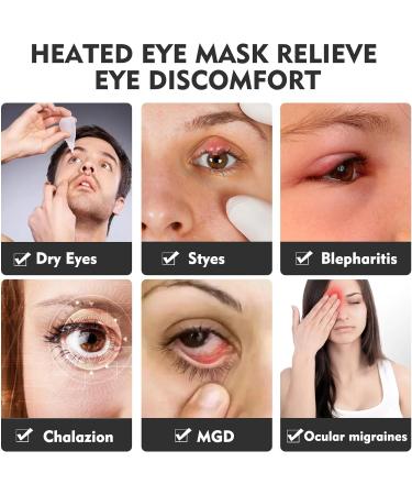 Aroma Season Heated Eye Mask - Cordless Washable Warm Compress for Dry Eyes Styes MGD Blepharitis & Chalazion - Perfect Gift for Men & Women (Wisteria - Buy Online on GoSupps.com
