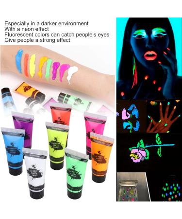  Garosa Body Paint 8 Tubes 10mL Fluorescent in the Dark Makeup for Face and Body Fluorescent Body Paints - Buy Online on GoSupps.com