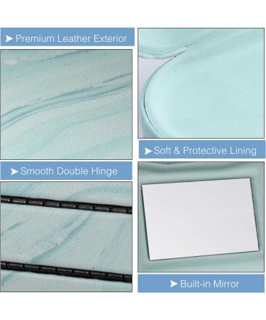 Buy Moko Double-Sided Glasses Case with Mirror | Scratch-Resistant Wearable Stylish Blue Water Color for Glasses & Contact Lenses - Buy Online on GoSupps.com