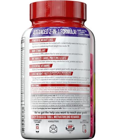 Hydroxycut Caffeine-Free Weight Loss Gummies for Women & Men - Metabolism Booster - 90 Count (Pack of 2) - Buy Online on GoSupps.com