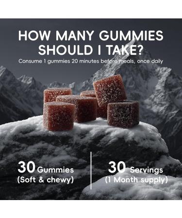 Alpha Gummies for Men with Shilajit Sea Moss Ashwagandha Manuka Honey + 22 in 1 Ingredients All Natural Support Overall Health & Wellness Advanced Formula 30 Gummies (1) - Buy Online on GoSupps.com
