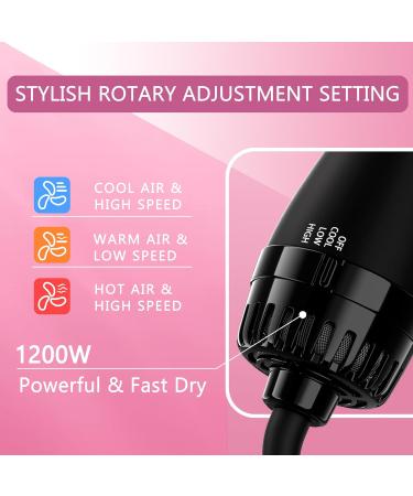 Dual Voltage Hair Dryer Brush - Travel-friendly Hot Air Brush & Styler with European Plug Anti-frizz Technology 110V-240V Volumizer - Buy Online on GoSupps.com