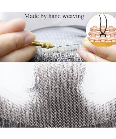 Remeehi Natural Black Men Beard | Handmade Lace Mustache | Real Human Hair Costume Beards (3-7#) - Ideal for Fancy Dress & Cosplay - Buy Online on GoSupps.com
