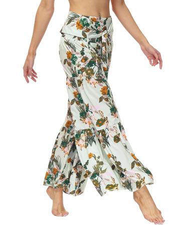 HAIBING Wide Leg Pants Soft and Patterned Wide Legs Elegant and Stylish Pants for Women. (S) - Buy Online on GoSupps.com