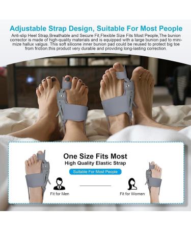 Thcbme Bunion Fix | Adjustable Orthopedic Bunion Corrector with Anti-Slip Heel Strap & Silicone Pad | Left & Right Foot Support - Buy Online on GoSupps.com