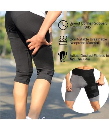Ortho Wrap Hip Brace for Sciatica Wrap Hip Brace Healthy Lab Co Sciatica Brace Groin Thigh Sleeve Hip Support Wrap Wrap Hip Brace for Men Women (2pcs-Black&Red) - Buy Online on GoSupps.com