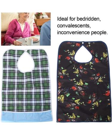 Adult bib Reusable Waterproof for Adults Washable with crumb compartment and snap button closure - Buy Online on GoSupps.com