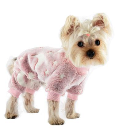 Dog Fleece Sweater Small Dog Sweaters Dog Sweater for Small Dogs Puppy Shirt Dog Fleece Vest Pet Clothes Tiny Dog Sweaters for Extra Small Dogs (X-Small) X-Small pink