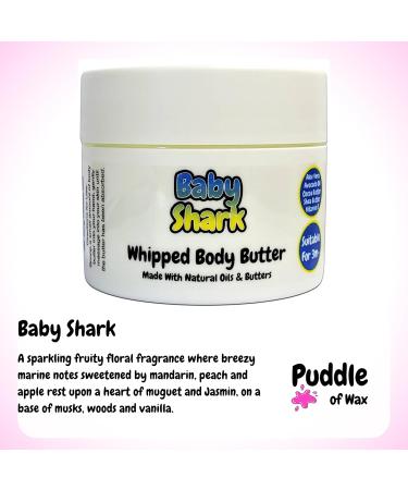 Baby Shark Whipped Body Butter - 150g - Natural Oils and Butters - Fruity Scent - Vegan Friendly - Puddle of Wax - Made in the UK - Buy Online on GoSupps.com