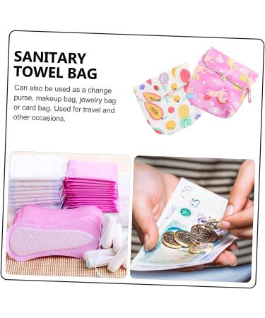 Healvian Women's Wallets Set with Napkin Storage Bags - Menstrual Pad Pouch and Tampons Holder - Cotton Linen Storage Bag for Pads - Buy Online on GoSupps.com