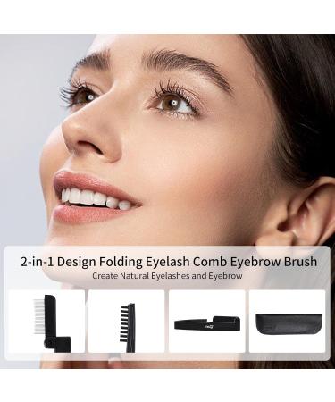 MSQ Eyelash Comb & Brow Brush - Folding Eyelash Separator Mascara Applicator Eyebrow Definer & Grooming Tool for Perfect Lashes & Brows - Buy Online on GoSupps.com